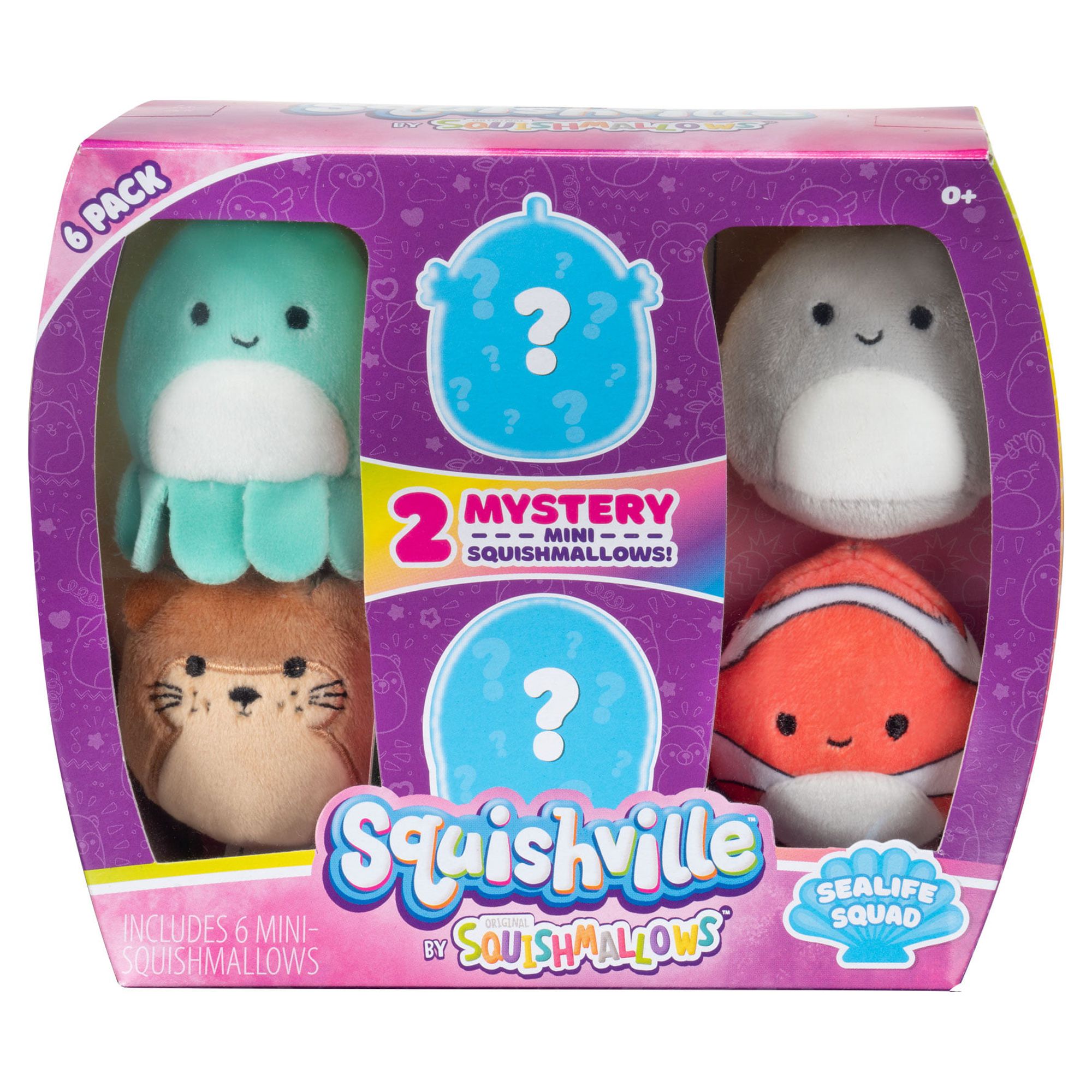 Squishville Mini Squishmallows 6-Pack Sealife Squad - image 2 of 8