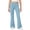 Blue, variant on BXJX Girls Flare Pants Size 10-12 T, Elastic Waist School Casual Stretch Kids Yoga Pants Blue