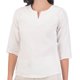 thumbnail image 1 of Blusa Manga Larga 100% Lino Color Blanco Mediana Abito Jiguani, 1 of 4