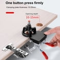 thumbnail image 2 of Hinge Jig Kit Concealed Aluminium Alloy Adjustable Hinge Drilling Guide High Precision Hinge Hole Puncher Locator for Door Cabinet Cupboard Hinges Mounting, 2 of 9