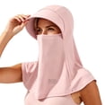 thumbnail image 4 of Summer Sun Hat - Breathable Full Face Cover for Women Wide Brim Neck Flap Face Cover Visor Fishing Hats UV UPF 50+ for Hiking Fishing Camping Outdoor Activity, 4 of 4