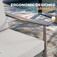 thumbnail image 5 of 5-Piece Aluminum Patio Conversation Set, Patio Furniture Set with Rope Back Armchairs & Ottomans with 4" Cushions, 5 of 7