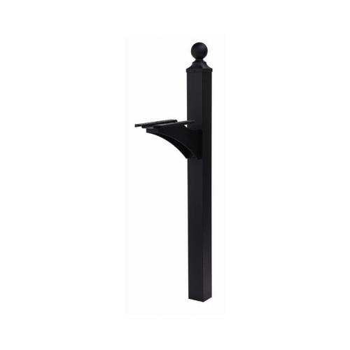 Gibraltar Mailboxes Landover Decorative Aluminum Post for 4x4 Mailbox, Black
