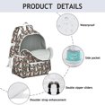 thumbnail image 4 of White Poodle Dog Hawaiian Floral Backpack for School,Cute School Bag,Schoolbag with Adjustable Shoulder Straps & Padded Back,13.4"x11"x4.7", 4 of 6