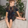 thumbnail image 4 of Fotbe Garden Meditating Weasel Pijama Estampada de 2 Piezas para Niños – Ropa de Dormir de Manga Corta Cómoda para Niños y Niñas, Camiseta y Shorts de Algodón-Large, 4 of 6