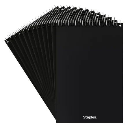 New Staples Steno Pads 6" x 9" Gregg Ruled Green 80 Sheets/Pad Dozen Pads/Pack