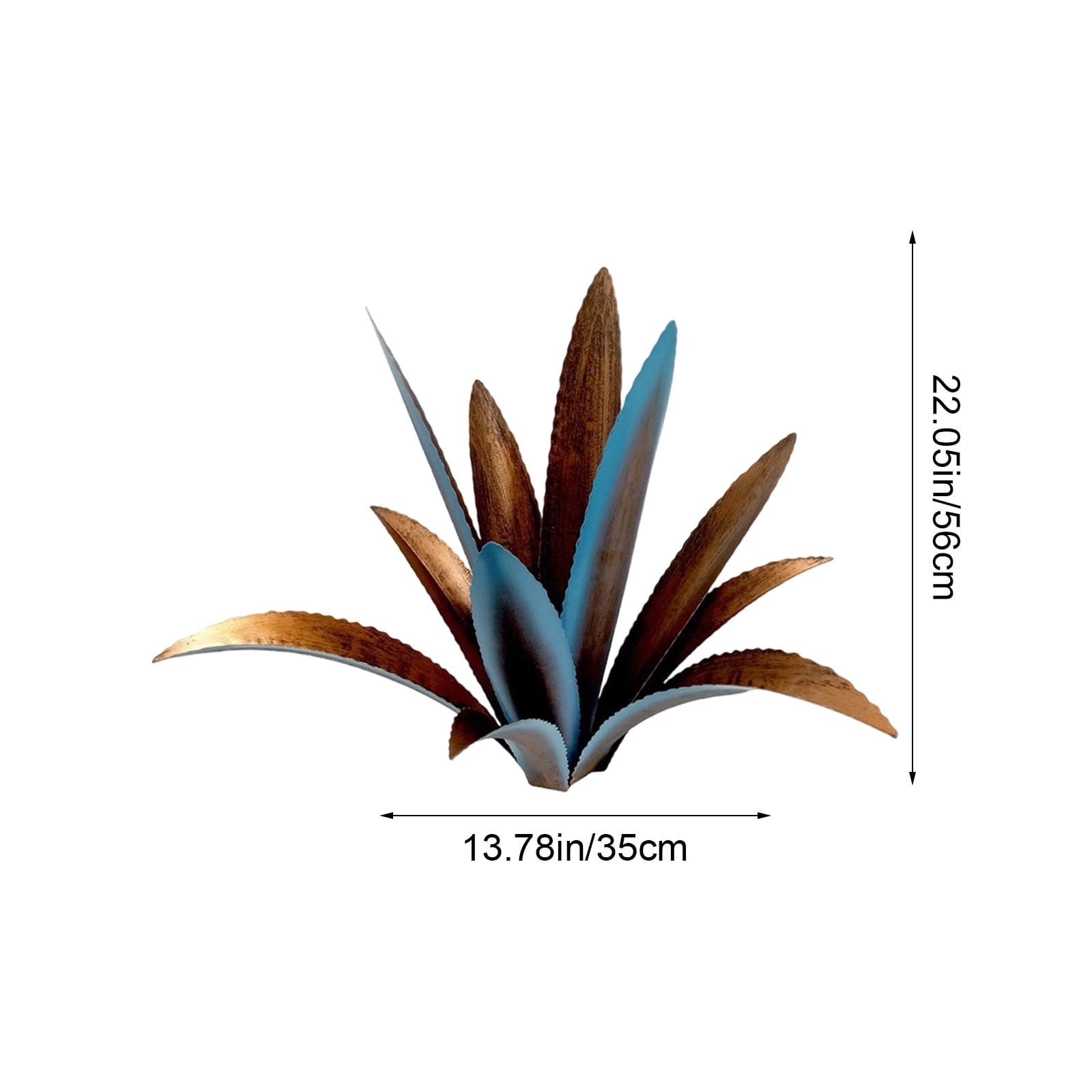 Gumesh Metal Agave Garden Art Metal Plant Country Sculpture Statue Outdoor Decoration Agave Metal Plant Courtyard Garden Lawn Ornament Gift