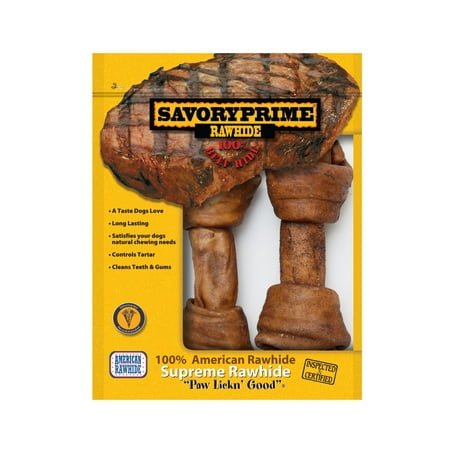 UPC: 0810359222073 | Savory Prime 6-7? Supreme Knotted Bone Beef 2/pk