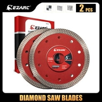 2-Pack EZARC 5 inch Diamond Blade, 5" Tile Blade for Smooth Cutting Porcelain Ceramic Granite Marble Tile