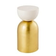 thumbnail image 2 of Pasargad Home Deox Collection Iron Side Table, Gold - 12 x 12 x 24.75 in., 2 of 5
