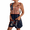 Blue, variant on American Flag Rompers for Women Red White Blue Stars Stripes Short Pants 250th Year Patriotic Sleeveless4th of July Outfits with Pockets Red 2XL