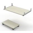 thumbnail image 1 of Bestar Plateau de Clavier Prestige Plus et Ensemble de Plateforme pour CPU en Chocolat Blanc, 1 of 2