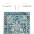 thumbnail image 6 of Linon Home Décor Washable Sariah Area Rug or Runner Collection, Teal and Ivory, 5' x 7', 6 of 13