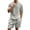 Gray, variant on Men Beach Outfits Sets Short Sleeve Crewneck T-shirts Matching Drawstring Shorts Set Loose Fit Men Summer Clothes