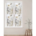 thumbnail image 2 of Window Privacy Film Rustic Flowers Stained Glass Window Film Decorative Sun Block Window Cover Watercolor Botanical Floral Herbs Plants Window Clings Static Adhesive Sticker for Bathroom 17.7"x78.7", 2 of 7