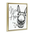 thumbnail image 3 of Stupell Industries Nice Arse Donkey Pun Animals & Insects Painting Gold Floater Framed Canvas Art Print Wall Art, 17 x 21, 3 of 9