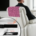 thumbnail image 6 of COEQINE Headrest Protector for Recliners, Waterproof Faux Leather Headrest Cover for Recliners, Easy to Clean Decorative Cover with Hook and Loop Fasteners, Leopard Print Pink, 6 of 7