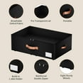 thumbnail image 5 of Underbed Storage With Wheels,Large Capacity 10 inches Height Storage Bins,Rolling Underbed Shoe Storage Containers,Underbed Storage Drawers for clothes & blankets (black, 10inch height), 5 of 12