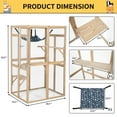 COZIWOW Large Wooden Outdoor Cat Enclosure with Escape Door, Indoor Cat ...