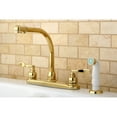 thumbnail image 2 of Kingston Brass KB8752NFL NuWave French Centerset Kitchen Faucet, Polished Brass, 2 of 3