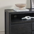 thumbnail image 4 of Walker Edison Modern Farmhouse Rustic Solid Oak Wood 65" Sideboard with Storage - Black Oak, 4 of 13