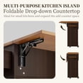 thumbnail image 6 of Rolling Kitchen Island with Drop Leaf Countertop&Ample Storage - 39.4" Small Mobile Kitchen Cart On Wheels with Sliding Door,Drawers,Spice Rack & 2-Tier Storage (Walnut), 6 of 8