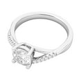 thumbnail image 3 of Sterling Silver Twisted Split Shank Simulated 1.0 CT Diamond Engagement Ring Promise Bridal Ring (9), 3 of 6