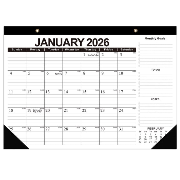 Desk Calendar 2026-2027, 14" X 11" Desktop Calendar 2026-2027, 18 Months Calander Runs from Jan. 2026 to Jun. 2027, Academic Monthly Planner for Home School Office
