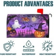 thumbnail image 4 of Happy Halloween Spooky Ghost Mailbox Cover Magnetic Pumpkin Trick or Treat Mailbox Covers Standard Size 21x18 InchesGarden Yard Post Wraps Letter Box Cover Creepy Decorations, 4 of 6
