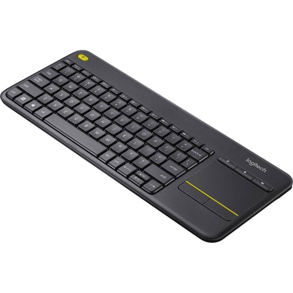Logitech K400 Plus Wireless Touch TV Keyboard With Easy Media Control and Built-in Touchpad, HTPC Keyboard for PC-connected TV, Windows, Android, ChromeOS, Laptop, Tablet