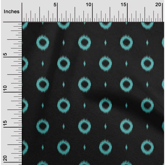 oneOone Viscose Chiffon Black Fabric Ikat Style Stripe Craft Projects Decor Fabric Printed By The Yard 42 Inch Wide