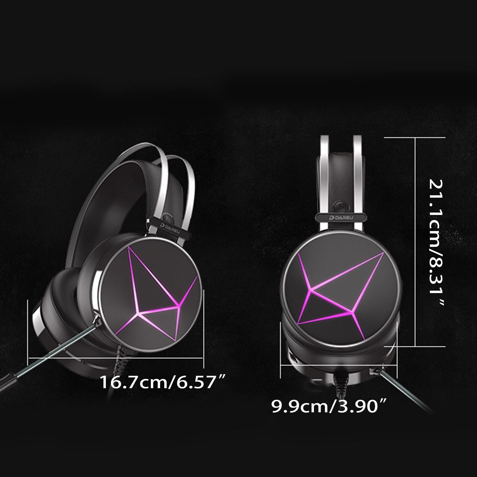 Upgrade Headset Foldable LED RGB Light Noise Reduction Stereo Gaming Headphones Microphone for PC PUBG CSGO