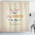 thumbnail image 1 of Ambesonne Daughter Shower Curtain, Love Themed Words, 69"Wx84"L, Multicolor, 1 of 3