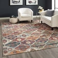 thumbnail image 3 of Modern Contemporary Urban Living Lounge Room Area Rug Runner Floor Carpet, Distressed Vintage Style, Fabric, Multi Colorful, 3 of 8