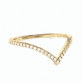 thumbnail image 3 of Lab Grown Diamond Round Briliiant Cut Chevron Engagement Ring 14K Yellow Gold, 3 of 5
