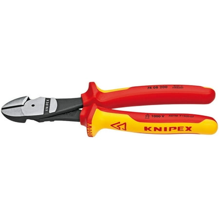 UPC: 0843221005122 | KNIPEX Tools 74 08 200 US  8-Inch 1 000V Insulated High Leverage Diagonal Cutters