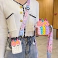 thumbnail image 2 of pop figet juguetes monederos mini de silicona suave unicornio cartera bolsas de regalo de los niños cremallera de alta capacidad paquete de la tarjeta de la correa del cordón caso, 2 of 4