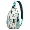 thumbnail image 1 of Beach and Coral Pattern Lightweight Travel Sling Backpack Durable Multipurpose Crossbody Bag with Tropical Fish and Marine Life Design for Hiking and Outdoor Use, 1 of 6