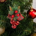 thumbnail image 2 of Mecorevxz Christmas Bells with Bows and pine needles,Red Friut Christmas Pendant for Xmas Tree Decor,Christmas Gifts(Red), 2 of 6