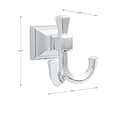 thumbnail image 6 of Better Homes & Gardens Chandler Towel Hook, Wall Mounted Towel Holder, Polished Chrome, 6 of 9