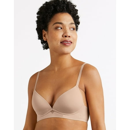 Maidenform One Fab Fit Wireless Demi Bra Almond 34A Women s