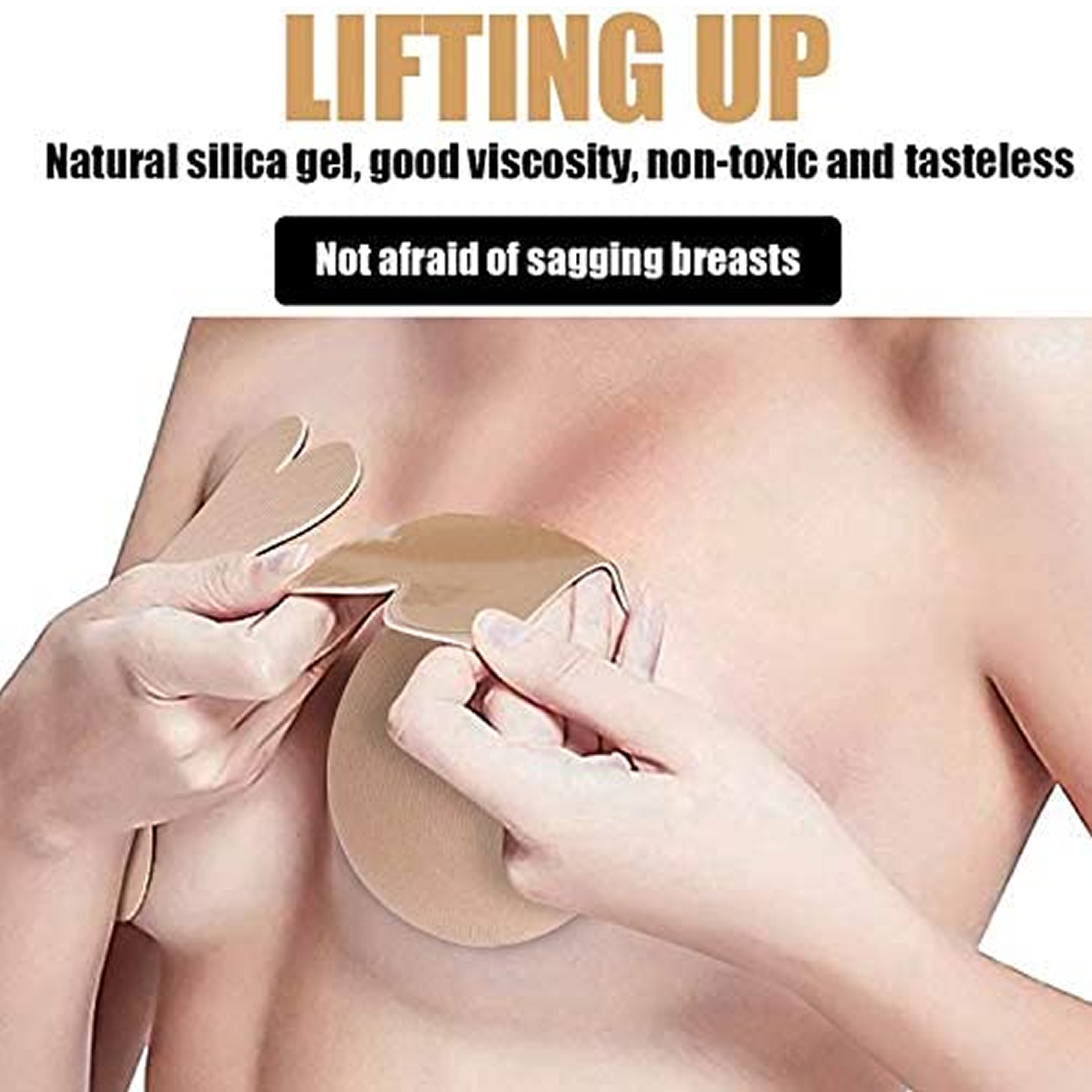 2pcs Nippleless Bras DIY Making Effective Breast Lifting Washable Reusable  Convenient Practical Female SuppliesS 