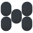 thumbnail image 1 of Furnish My Place Geometrical Pattern Indoor/Outdoor Refine Navy Rug, Abstract Area Rug, Doorway Mat, Contemporary Rug for Living Room, Entryway, Made in USA, 1.5' x 2.25' Oval - Set of 5, 1 of 5