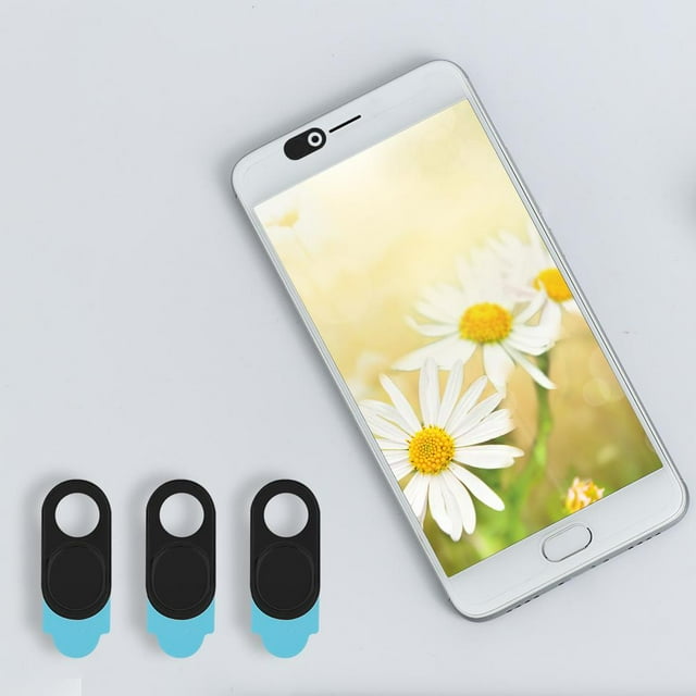 Noref Autocollant de Protection pour Caméra Web, 3 Pcs Capuchon d'Objectif en Métal, Protection de la Vie Privée de la Caméra, Couvercle de Caméra Web pour Téléphone Intelligent Tablettes, Capuchon d'Objectif