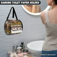 thumbnail image 4 of ZIATUBLE Sunflower Cow Carrying Travel Storage Aztec Ethnic Toilet Paper Storage Holder with Adjustable Strap Paper Dispenser for Bathroom Dustproof Rolling Tissue Pouch for Camping, 4 of 7