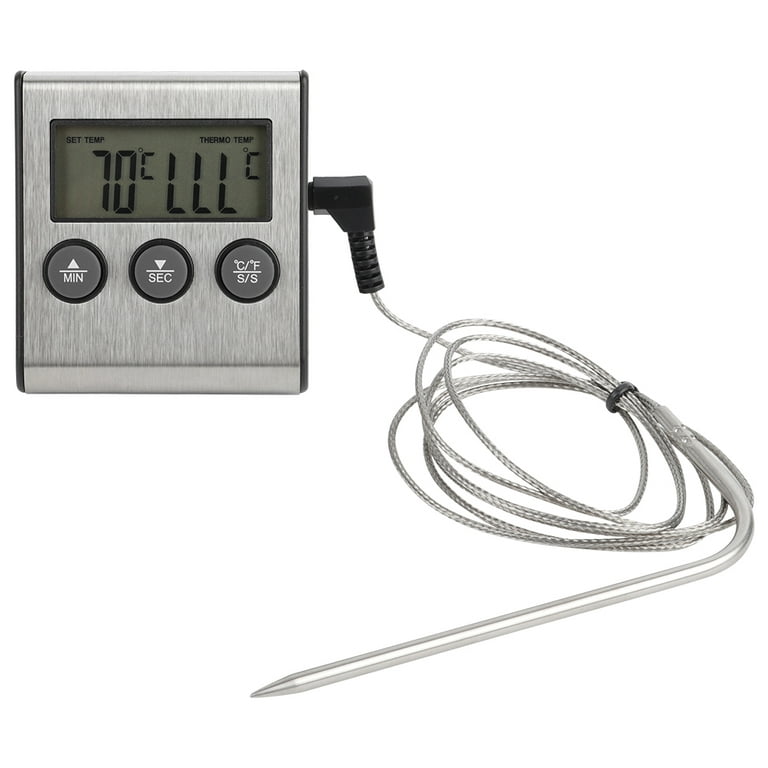 ThermoPro TP16SW Digital Meat Thermometer for Cooking and Grilling, BBQ  Food Thermometer with Backlight and Kitchen Timer, Grill Temperature Probe