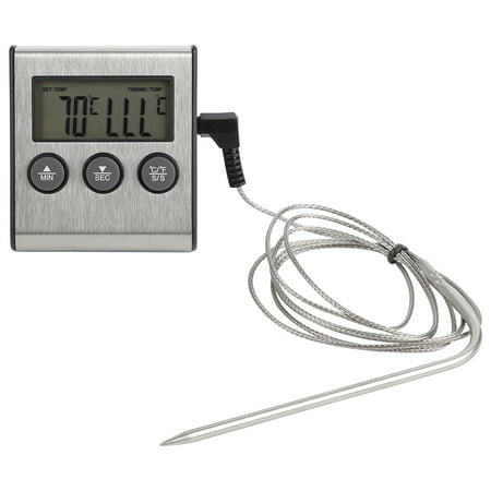 

BBQ Food Thermometer Digital Meat Thermometer 5.7 X 2.9 X 0.9 In With Timer For Cooking And Grilling For Smoker Barbecue Oven