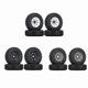thumbnail image 4 of 4 pcs 85 mm 1.55 Metal Rims with Tires for 1/10 RC Crawler Car Axial Jr D90, black, 4 of 5