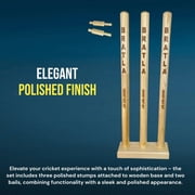 Cricket Best Buy Portable Multi-Surface with Wood Base Cricket Wicket Stumps Set, White
