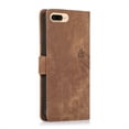 thumbnail image 5 of Feishell for iPhone 7 Plus/8 Plus Wallet Case with Wrist Strap, [Butterflies & Orchid Embossed] Premium PU Leather Magnetic Clasp Cover with Card Slots Kickstand Flip Phone Case for Women Men,Brown, 5 of 7